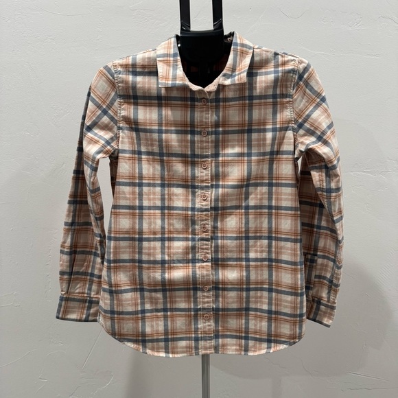 Garnet Hill Tops - Garnet Hill Plaid Shacket, Size 8